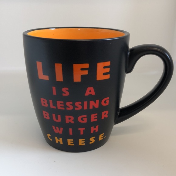 NEW Hallmark ‘LIFE IS A BLESSING BURGER WITH CHEESE’ artist Keion Jackson MUG 🟧 - Picture 1 of 1